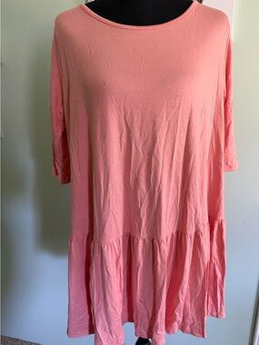e.Luna Soft Coral Pink Knit Dress - Size M